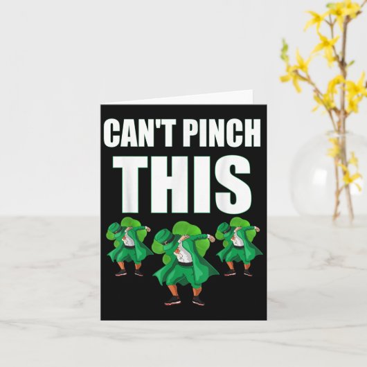 Retro St Patrick's Day Can't Nch This  カード (黄色い花)