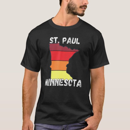 Retro St Paul MN Minnesota City Apparel Tシャツ (正面)