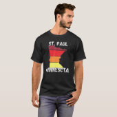 Retro St Paul MN Minnesota City Apparel Tシャツ (正面フル)