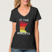 Retro St Paul MN Minnesota City Apparel Tシャツ (正面)