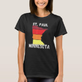 Retro St Paul MN Minnesota City Apparel Tシャツ (正面)