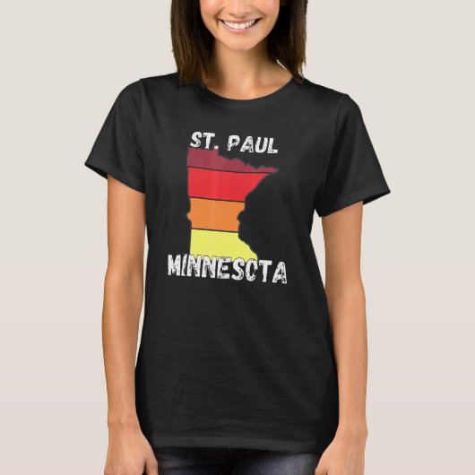 Retro St Paul MN Minnesota City Apparel Tシャツ (正面)