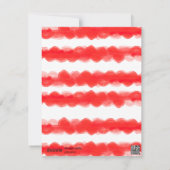 retro stamping red frame photo square christmas シーズンカード (裏面)