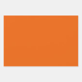 Retro Star Round Flower Orange Blue ラッピングペーパーシート (正面3)