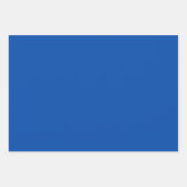 Retro Star Round Flower Orange Blue ラッピングペーパーシート (正面2)