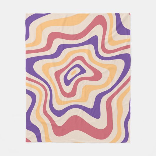 Retro starburst sunburst background pattern. 1960s フリースブランケット (正面)