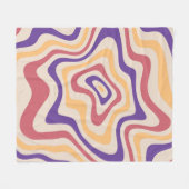 Retro starburst sunburst background pattern. 1960s フリースブランケット (正面(横))