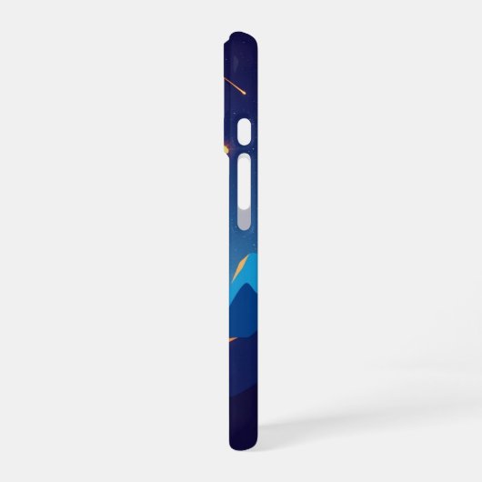 Retro Starfall Valley iPhone 16ケース (左側面)