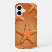Retro Starfish Pattern iPhone 16ケース (裏面)