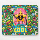 Retro Stay Cool Star Pop Art Mouse Pad マウスパッド (正面)