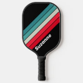Retro Stealth Rainbow 名入り ピックルボールラケット (正面)
