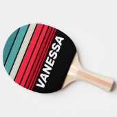 Retro Stealth Rainbow Horizon Striping with Name 卓球ラケット (横)