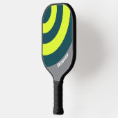 Retro Storm Cloud Grove Circle Stripe with Name ピックルボールラケット (左)