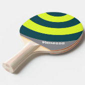 Retro Storm Cloud Grove Circle Stripe with Name 卓球ラケット (正面アングル)