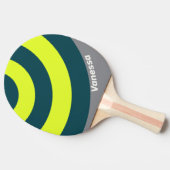 Retro Storm Cloud Grove Circle Stripe with Name 卓球ラケット (横)