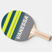 Retro Storm Cloud Grove Horizon Striping with Name 卓球ラケット (横)