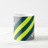 Retro Storm Cloud Grove Stripes with Name コーヒーマグカップ (中央)