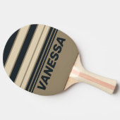 Retro Stormy Desert Horizon Striping with Name 卓球ラケット (横)