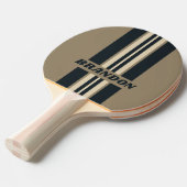 Retro Stormy Desert Rally Stripe with Name 卓球ラケット (正面アングル)