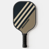 Retro Stormy Desert Stripes 名入れ ピックルボールラケット (正面)