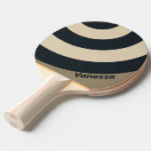 Retro Stormy Desert Three Circle Stripe with Name 卓球ラケット (正面アングル)