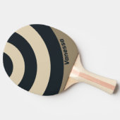 Retro Stormy Desert Three Circle Stripe with Name 卓球ラケット (横)