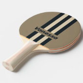 Retro Stormy Desert Three PIn Stripes with Name 卓球ラケット (正面アングル)