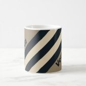 Retro Stormy Desert Three Stripes with Name コーヒーマグカップ (中央)
