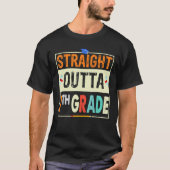 Retro Straight Outta 7th Grade  1st Day of School Tシャツ (正面)