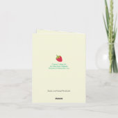 Retro Strawberry Happy Easter Folded Holiday Card シーズンカード (裏面)