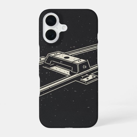 Retro Street Rail Segment iPhone 16ケース (裏面)