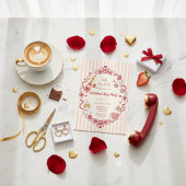 Retro Stripe Galentine's Invitation 招待状