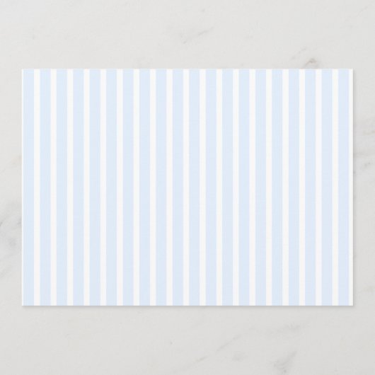 Retro Striped Blue Wedding Name Place Card DIY 招待状 (裏面)