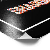 Retro Striped Fifty Birthday Seating Sign フォトプリント (角)