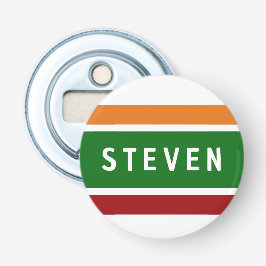 Retro Striped Golf Dad First Name Weekend Scramble 栓抜き