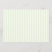 Retro Striped Green Wedding Name Place Card DIY 招待状 (裏面)