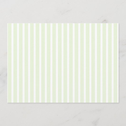 Retro Striped Green Wedding Name Place Card DIY 招待状 (裏面)