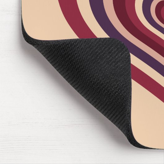 Retro Striped Heart Mouse Pad マウスパッド (コーナー)