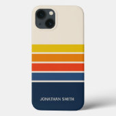 Retro Striped Pattern 70's 80's Case-Mate iPhoneケース (裏面)