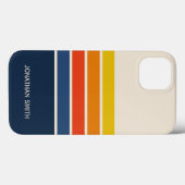 Retro Striped Pattern 70's 80's Case-Mate iPhoneケース (裏面 (横))