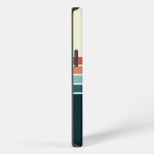 Retro Striped Pattern 70's 80's, Colorful iPhoneケース (右側面)