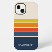 Retro Striped Pattern 70's 80's iPhoneケース (裏面)