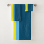 Retro Stripes Bath Towels (Navy Blue Multi) バスタオルセット (インサイチュ)