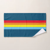 Retro Stripes Bath Towels (Navy Blue Multi) バスタオルセット (ハンドタオル)