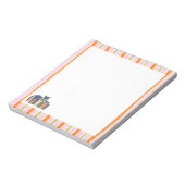 Retro Stripes Book Lover & Cat ノートパッド (回転)