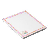 Retro Stripes Book Lover & Cat ノートパッド (アングル)