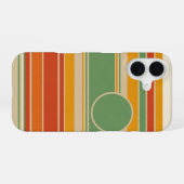 Retro Stripes with Circle iPhone 16ケース (裏面横)