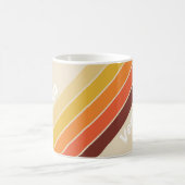 Retro Stripes with Name コーヒーマグカップ (中央)