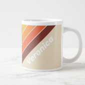 Retro Stripes with Name ジャンボコーヒーマグカップ (右)