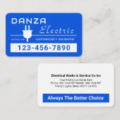 Retro Stunning Blue Plug Line 名刺 (正面/裏面)